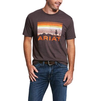 Ariat Blanket Sunset - T Shirts DonkerBruin Heren - 15221-213